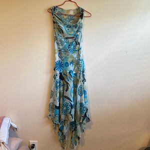 Sheer flower print fairy dress